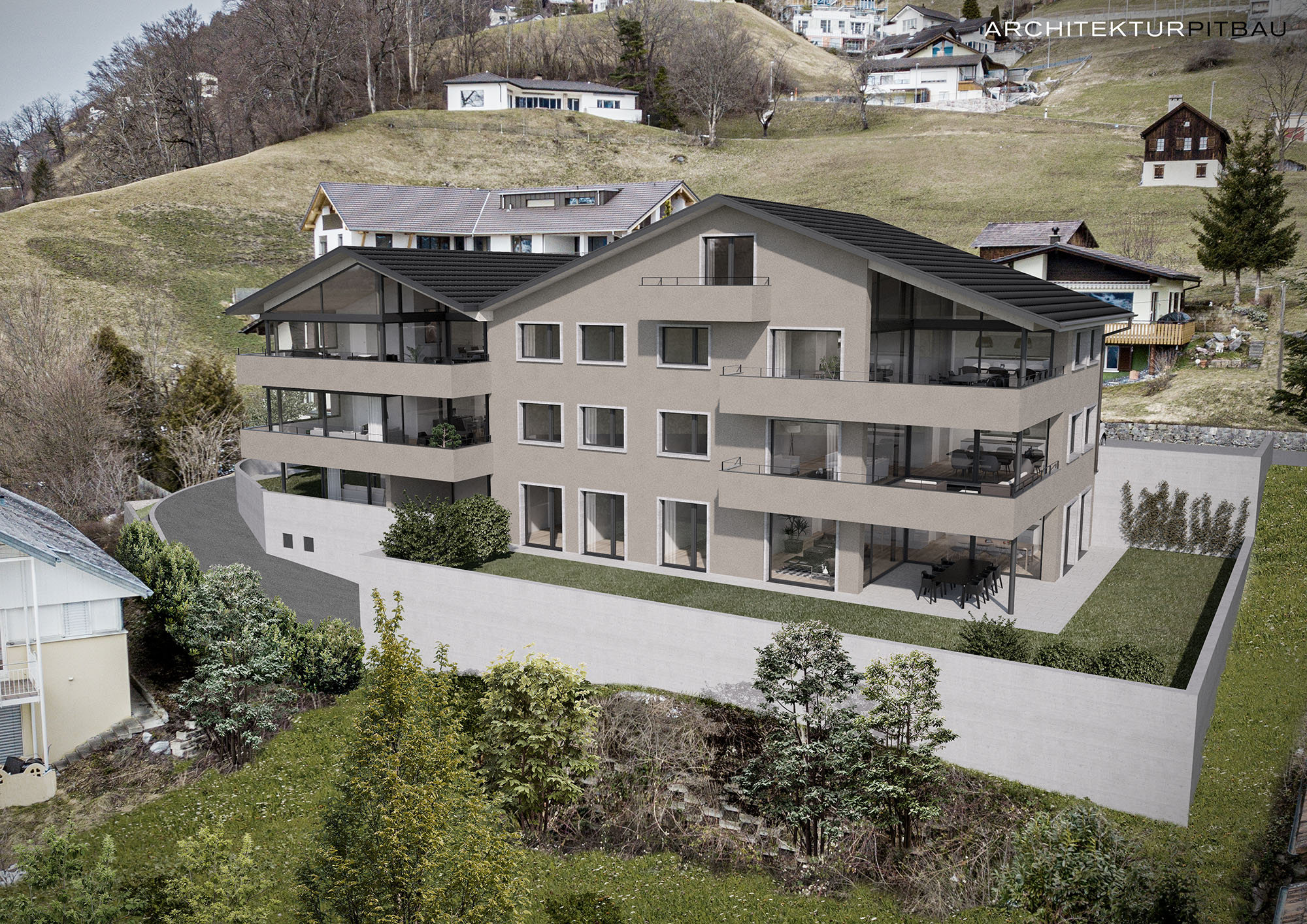 MFH Neubau Gschind, Triesenberg, Liechtenstein